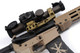 rifle with Unity Tactical FAST Scope Mount for LPVO - 34mm FDE