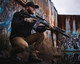 EOTech Vudu 3-9X32 SFP HC1 Riflescope VDU3-9SFHC1 mounted on suppressed SBR AR with shooter wide shot