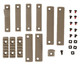 Knights Armament (KAC) URX III and 3.1 Deluxe Rail Panel Kit - Taupe