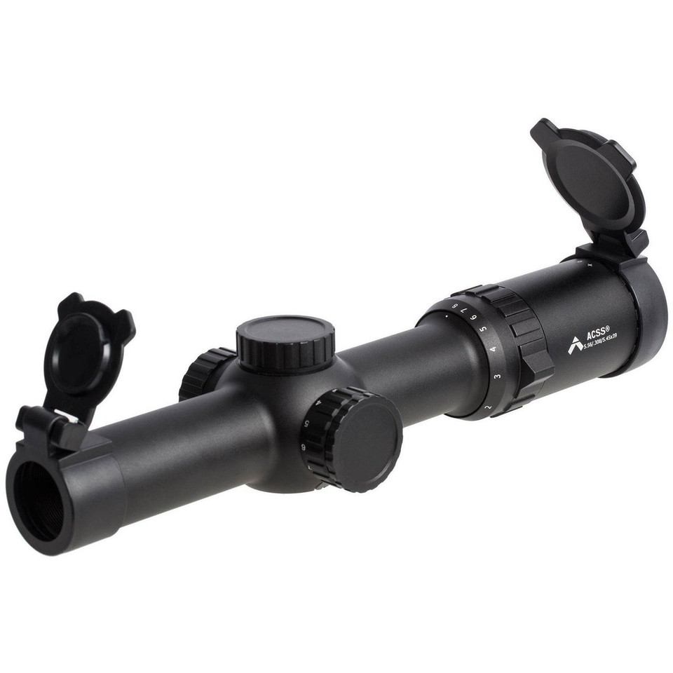 Primary Arms SLx 5X MicroPrism Scope with Red Chevron ACSS Aurora Ret ...