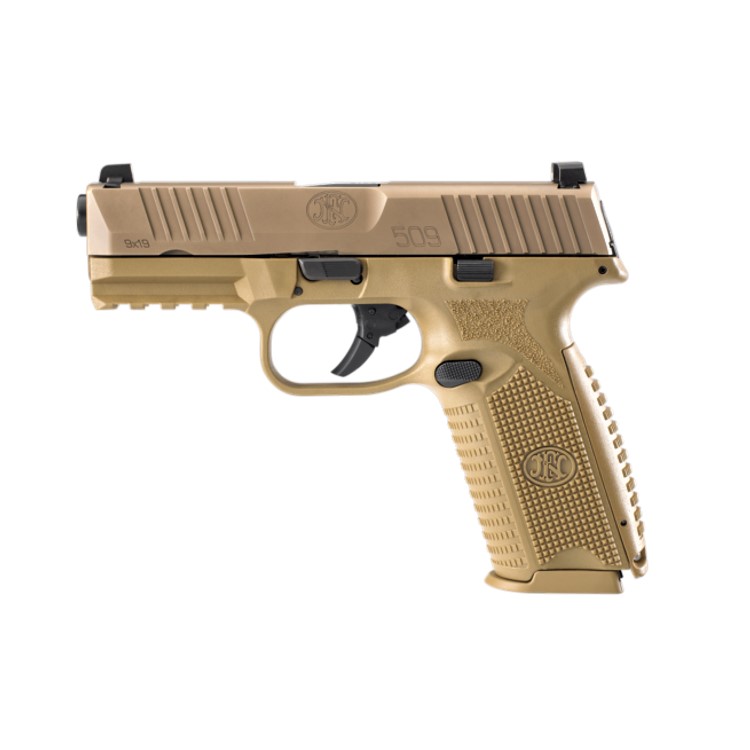 FN FN509 Full Size Pistol - FDE 17 rnd green night sights 66