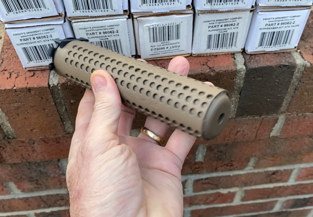 Knights' Armament KAC 556 QDSS-NT4 Suppressor in Black + Taupe KM