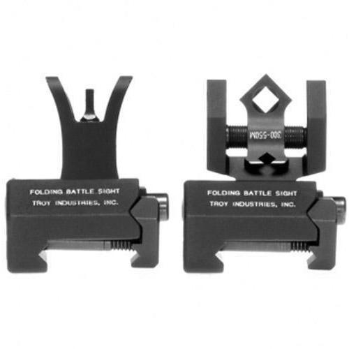 G&P Troy Style BUIS Set (B) (サンド) Troy Micro M4 Front and Dioptic Rear BUIS Folding Sights - SSIG