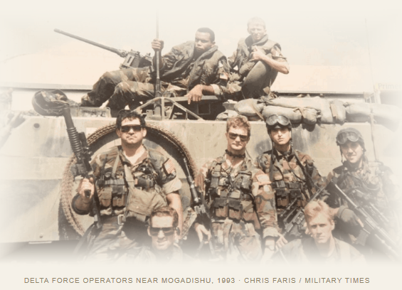 Members of Delta Force near Mogadishu, Somalia, 1993