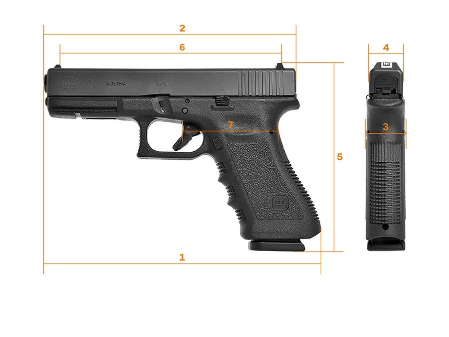 Glock G17 Gen3 10 round CA Compliant 9mm pistol FXD