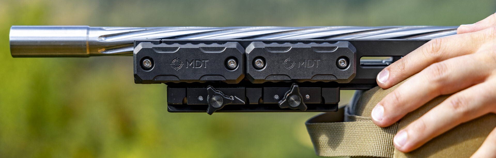 MDT ARCA Rail banner showing use on rifle