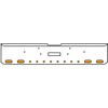 18 Inch 7-Gauge Chrome Plated Steel Texas Square Bumper Kit With Amber/Amber Lens With Bezels For Freightliner Classic 2002-2007