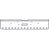 18 Inch 7-Gauge Chrome Plated Steel Texas Square Bumper Kit With Amber To Blue Aux Lights With Bezels For Freightliner Classic 2002-2007