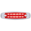 12 LED Rectangular Clearance/ Marker Light W/ Chrome Bezel - Red LED/ Red Lens