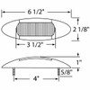 12 LED Marker Light W/ Chrome Maverick Bezel - Amber LED/ Amber Lens