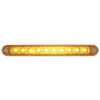 10 LED 6 1/2 Inch Turn Signal Light Bar W/ Bezel - Amber LED/ Amber Lens