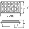 15 LED Turn Signal Rectangular Light Kit - Amber LED/ Amber Lens