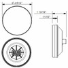 16 LED 4 Inch Round Stop, Turn, Tail Turbine Light - Red LED/ Red Lens
