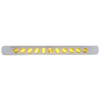 11 LED 17 Inch Parking/ Turn Signal/ Clearance Light Bar W/ Bezel - Amber LED/ Amber Lens