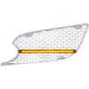 Chrome Plastic Air Intake Grill, Driver Side W/ 24 LED GloLight Bar - Amber LED/ Amber Lens For Peterbilt 579