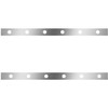 Stainless Steel Cab Panels W/ 12 Round 2 Inch Light Holes For Kenworth W900L Aerocab 1995-2010