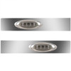 Stainless Steel Sleeper Extension Panels W/ 2 P1 Amber/Smoked LEDs For Kenworth T800, W900
