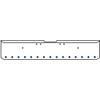 18 Inch Chrome Texas Square Rolled End Bumper With Dual Function Auxiliary Amber To Blue Lights 15-2 Inch Round, And For Freightliner Classic 2002-2007