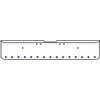 20 Inch Chrome Texas Square Rolled End Bumper With Dual Function Auxiliary Amber To Purple Lights 15-2 Inch Round, And For Freightliner Classic 2002-2007