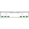 22 Inch Chrome Texas Square Rolled End Bumper With 6 Oval Dual Function Auxiliary Amber To Green Lights For Freightliner Classic 2002-2007