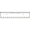 22 Inch Chrome Texas Square Rolled End Bumper With Clearance/ Marker/ Turn Amber/Clear Lights 15-2 Inch Round, And For Freightliner Classic 2002-2007