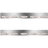 Stainless Steel Cab Panels W/ 10 P1 Amber/Clear LEDs For Kenworth T800, W900