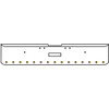 20 Inch Chrome Texas Square Rolled End Bumper Kit With Center Tow Hole, 15 Round 2 Inch Amber-Amber Mirage Lights Without Visor For Freightliner Classic 120/132 Xl