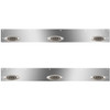Stainless Steel Day Cab Panels W/ 6 P1 Amber/Smoked LEDs For Kenworth T800, W900