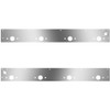 Stainless Steel Day Cab Panels W/ 8 P1 Light Holes, Dual Step Lights For Kenworth T800, W900