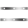 38 Inch Stainless Steel Sleeper Panels W/ 6 Round 2 Inch Light Holes For Kenworth T800, W900