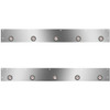 Stainless Steel Day Cab Panels W/ 10 Round 2 Inch Amber/Clear LEDs For Kenworth T800, W900