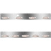 Stainless Steel Day Cab Panels W/ 9 Total P1 Amber/Clear LEDs, Block Heater Plug Hole For Kenworth T800, W900