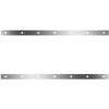 72 Inch Stainless Steel Sleeper Panels W/ 14 P3 Light Holes For Kenworth T660, T800, W900