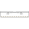 22 Inch Chrome Texas Rolled End Bumper Kit With Hook Holes And 15 Round 2 Inch Amber Lights With Visors For Freightliner Classic 120, 132 Xl 2002 - 2007
