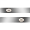 Stainless Steel Sleeper Extension Panels W/ 2 P3 Amber/Clear LEDs For Kenworth T660, T800, W900