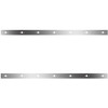 72 Inch Stainless Steel Sleeper Panels W/ 14 P3 Light Holes For Kenworth T800, W900