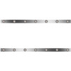 72 Inch Stainless Steel Sleeper Panels W/ 14 Round 2 Inch Amber/Clear LEDs For Kenworth T800, W900