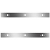 38 Inch Stainless Steel Sleeper Panels W/ 6 P3 Light Holes For Kenworth T660, T800, W900