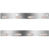 Stainless Steel Cab Panels W/ 8 P1 Amber/Clear LEDs, Block Heater Plug, Step Light Holes For Kenworth T800, W900