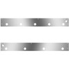 Stainless Steel Cab Panels W/ 9 Total 2 Inch Light Holes, Dual Step Light Holes For Kenworth T800, W900