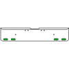 20 Inch Chrome Texas Rolled End Bumper Kit With Bolt Holes And 4 Oval Amber-Green Dual Revolution Lights For Freightliner Classic 120, 132 Xl 2002- 2007