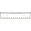 20 Inch Chrome Texas Rolled End Bumper Kit With Bolt Holes And 15 Round 2 Inch Amber Mirage Lights With Visors For Freightliner Classic 120, 132 Xl 2002- 2007