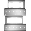 Stainless Steel Fender Guard Headlight Mounts W/ 12 Round 2 Inch Light Holes For Kenworth W900L