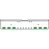 22 Inch Chrome Texas Rolled End Bumper Kit With Bolt Holes And 6 Oval-6 Round 2 Inch Amber-Green Dual Revolution Lights For Freightliner Classic 120, 132 Xl 2002- 2007