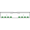 22 Inch Chrome Texas Rolled End Bumper Kit With Bolt Holes And 8 Oval Amber-Green Dual Revolution Lights With Visors For Freightliner Classic 120, 132 Xl 2002- 2007