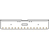 18 Inch Chrome Texas Rolled End Bumper Kit With Center Tow Hole And 15 Round 2 Inch Amber Std Leds Lights For Freightliner Classic 120, 132 Xl 2002- 2007