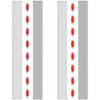 Stainless Steel Rear Sleeper Fairing Panels W/ 16 P1 Red/Red LEDs For Kenworth W900B, W900L