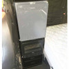 Black 2 Drawer Cabinet W/ Refrigerator Mount & Microwave Passenger Side For Kenworth W900