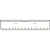20 Inch Chrome Texas Rolled End Bumper Kit With Bolt Holes And 15 Round 2 Inch Amber-Clear Vantage Lights For Freightliner Classic 120, 132 Xl 2008- 2010