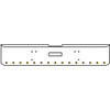 18 Inch Chrome Texas Rolled End Bumper Kit With Center Tow Hole And 15 Round 2 Inch Amber-Clear Std Lights With Visors For Freightliner Classic 120, 132 Xl 2008- 2010